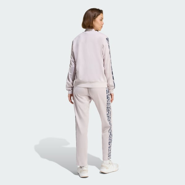 Lila 3-STRIPES TRÄNINGSSTÄLL I LEOPARDMÖNSTER