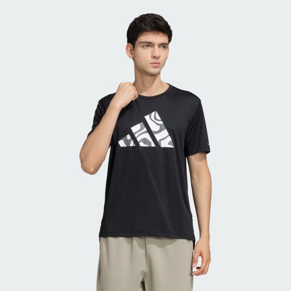 Black RUN IT BL TEE M