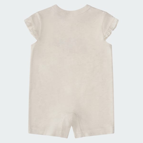 White HTR GFX CAP SLV ROMPER