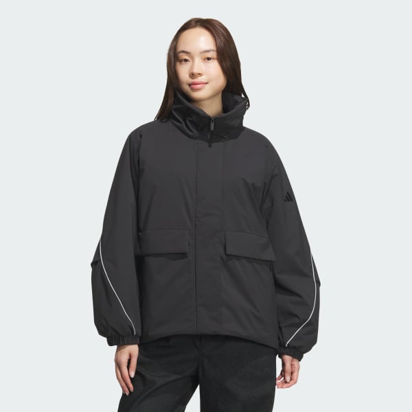 新品adidas STADIUM CHROME パッド ミッド JK ジャケット アディダス STADIUM CHROME パッド ミッド JK ジャケット - ブラック