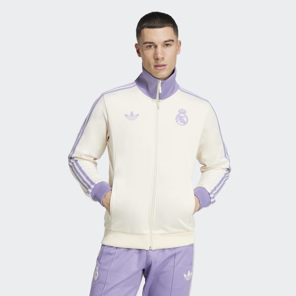 adidas Real Madrid Track Top - White | Free Shipping with