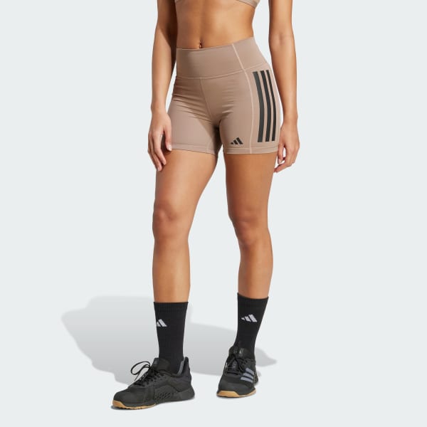 Bruin Optimé 3-Stripes 1/4 Korte Legging