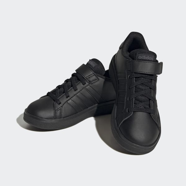 Μαύρο Grand Court Lifestyle Court Elastic Lace and Top Strap Shoes