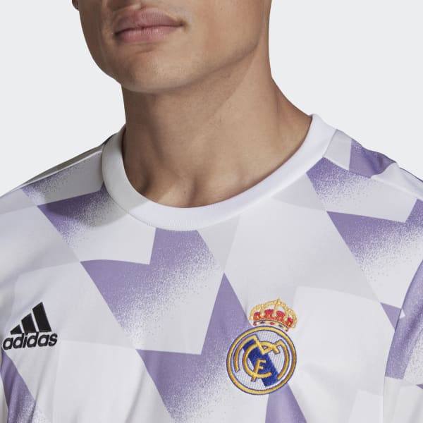 Wit Real Madrid Pre-Match Voetbalshirt VS463