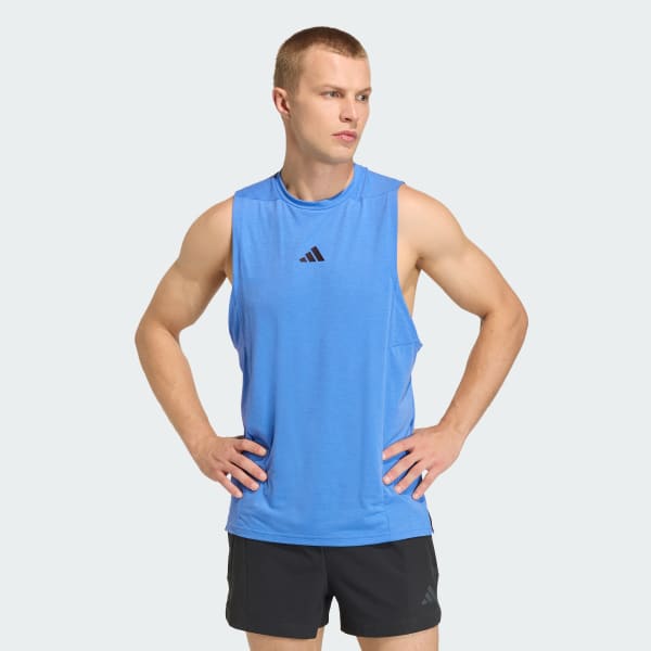 Blue Designed for Training Workout Tank Top