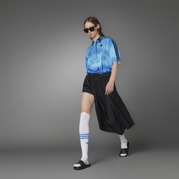 adidas Blue Version Pleated Asymmetric Skirt - Black | adidas India