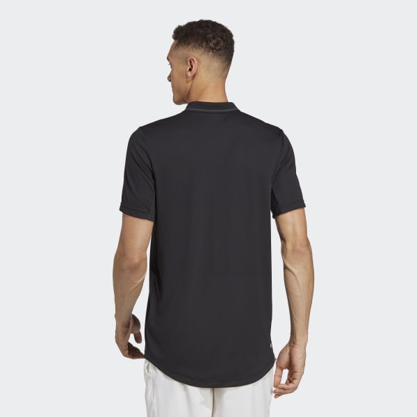 Black Club Tennis Piqué Polo Shirt