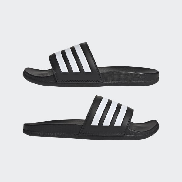 Adidas adilette black white sales