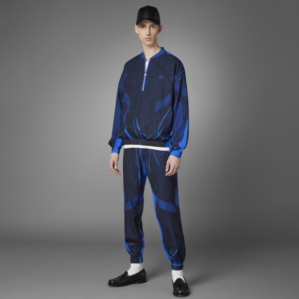 【Mサイズ】adidas BLUE VERSION silk セットアップ Blue_Version_Half-