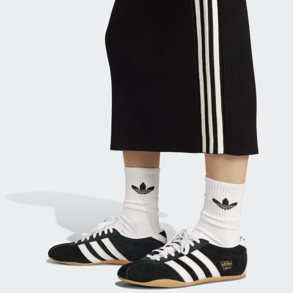 スカート adidas SKIRT (JW2661) adidas Adicolor Knit 3-Stripes Skirt - Black | Free Shipping