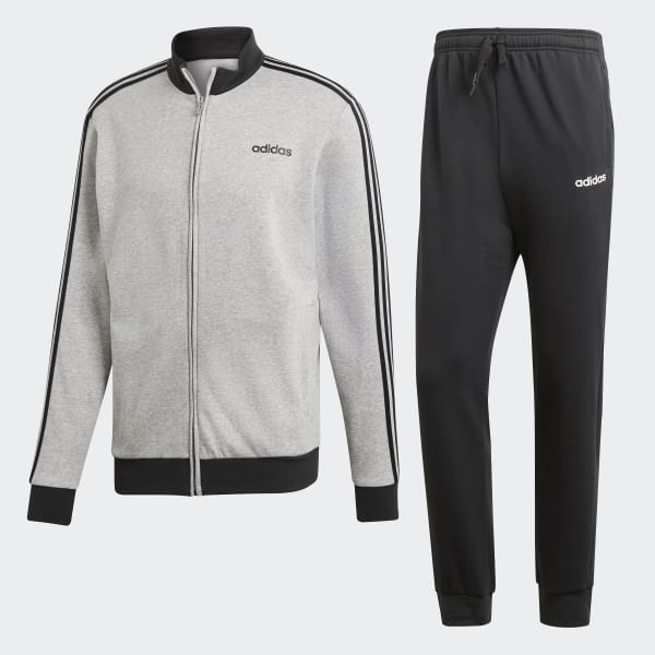 grey adidas tracksuit set