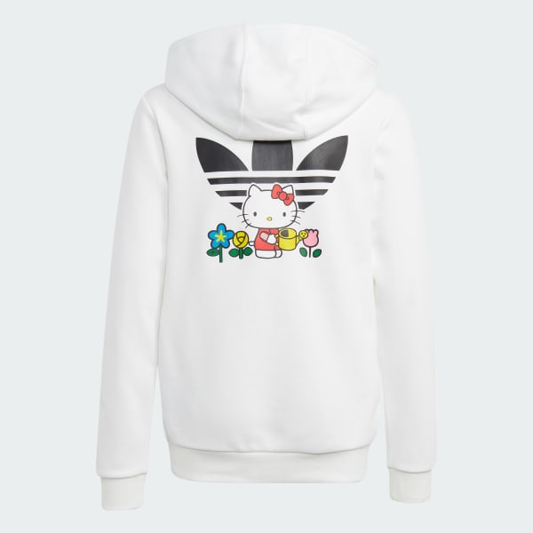 Blanco Polera con Capucha adidas Originals x Hello Kitty