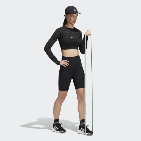 Black Tailored HIIT 45 seconds Training Short Tights DK531