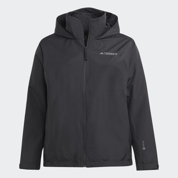 Schwarz TERREX Multi RAIN.RDY 2-Layer Regenjacke – Große Größen