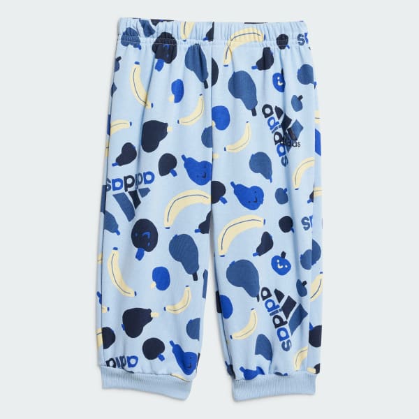 Niebieski Zestaw Essentials Allover Print Jogger Kids