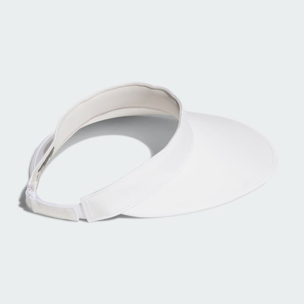 White Wide Brim Visor