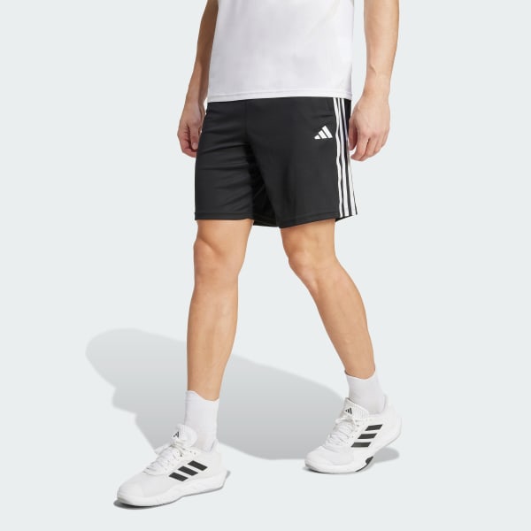 Μαύρο Train Essentials Piqué 3-Stripes Training Shorts