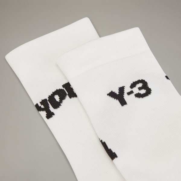 White Y-3 Crew Socks