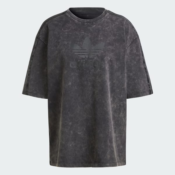 ブラック ウォッシュドアウト 半袖Tシャツ