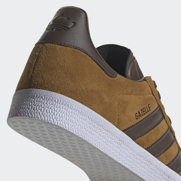 Adidas gazelle brown leather outlet