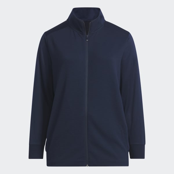Blau Textured Full-Zip Jacke – Große Größen