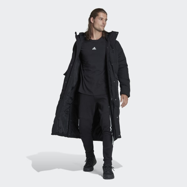 Schwarz Big Baffle Down Coat Q9637