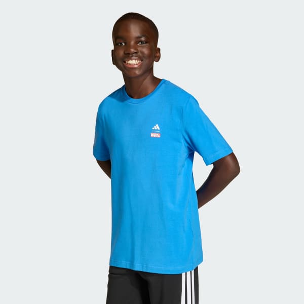 สีน้ำเงิน เสื้อยืดพิมพ์ลาย ADIDAS MARVEL AVENGERS