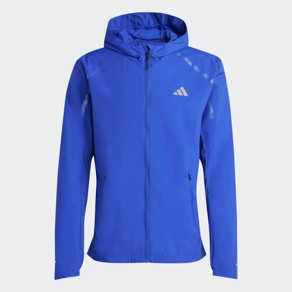 Adidas blue rain jacket sale