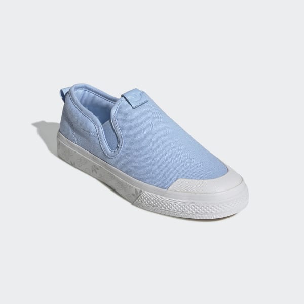 adidas blue slip on shoes