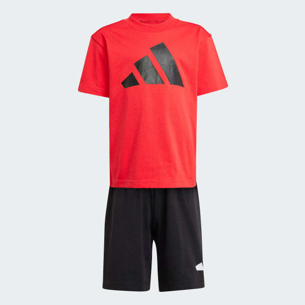 Red Essentials Tee Set Kids