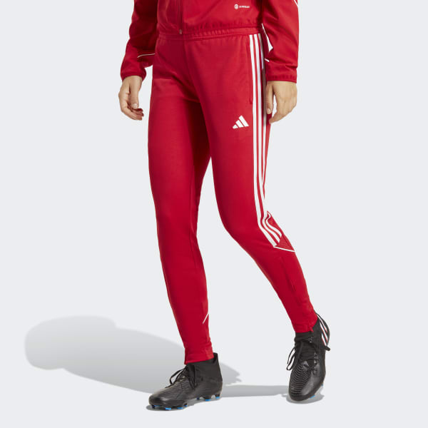 adidas Football Tiro 23 sweatpants in red and white