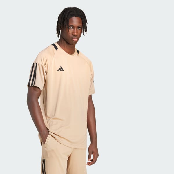 Brown Sereno AEROREADY 3-Stripes Tee