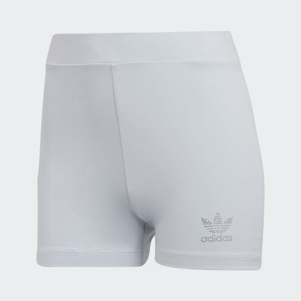 adidas, Shorts, Adidas Luxe Trefoil Booty Shorts Womens Light Blue  Athletic Pull On Size Xs