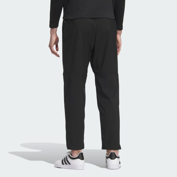 ブラック プレミアム スポーツ ボンディングフリース ウーブン アンクル丈 オープンヘム パンツ