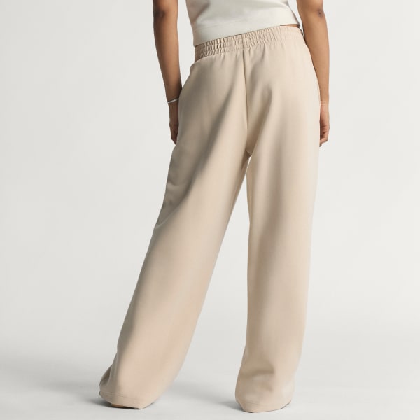 Bezowy SPODNIE SOFT LUX STRAIGHT LEG