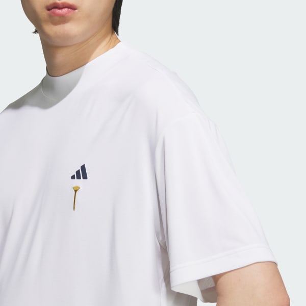adidas HEAT.RDY Back Graphic Mock Neck Short Sleeve Tee