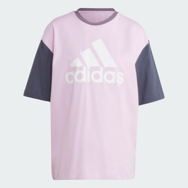 Violeta Playera Essentials Boyfriend Logo Grande