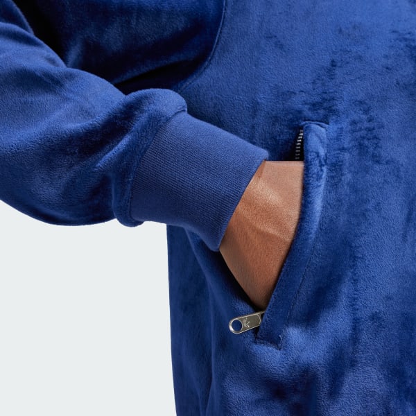 Adidas velour track top outlet