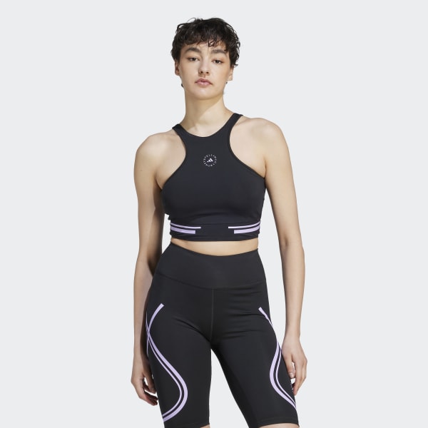 ADIDAS By STELLA Mccartney adidas by Stella McCartney TruePace Running Crop  HEAT.RDY, Black Women's Crop Top