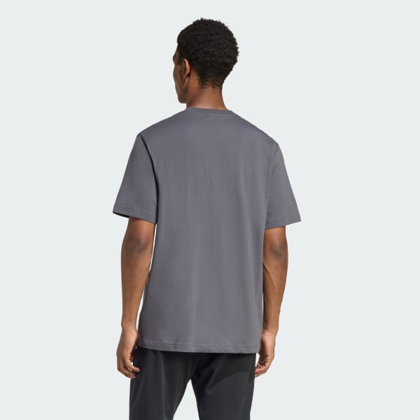 Grey Essentials Linear Single Jersey Tee
