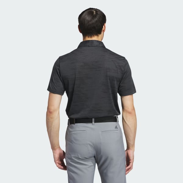 Grey Ultimate365 Textured Stripe Polo Shirt