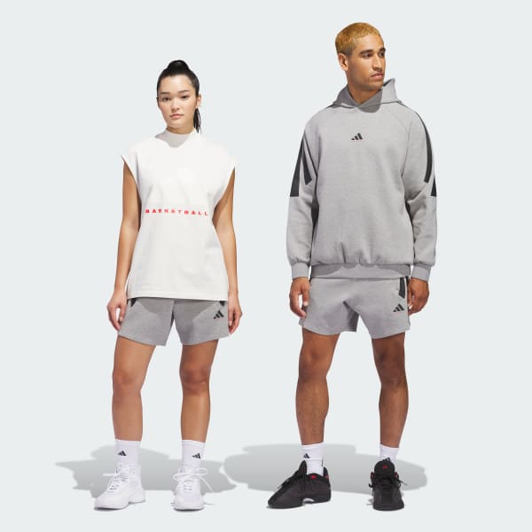Grey adidas Basketball Spacer Shorts (Gender Neutral)