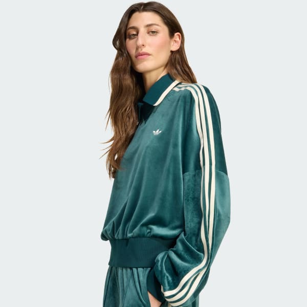 Áo Sweatshirt Nhung Dập Chìm adidas Originals X Liberty London