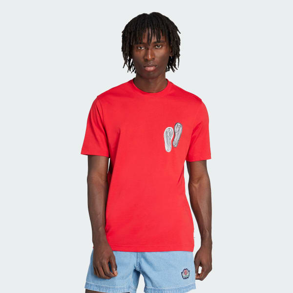 Vermelho Camiseta Folgada Trefoil Series