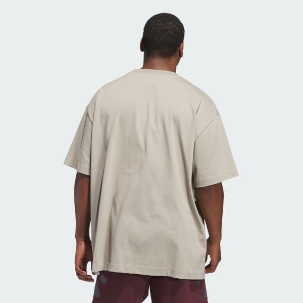 Beige Playera adidas Basketball (Unisex)