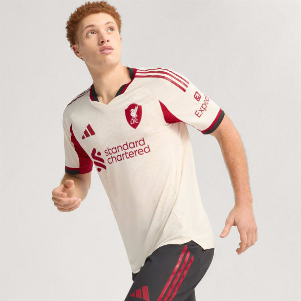 アディダス リヴァプール リバプールFC 刺繍ロゴTシャツ ユニフォーム アディダス リバプールFC 25/26 アウェイ ジャージー - ホワイト