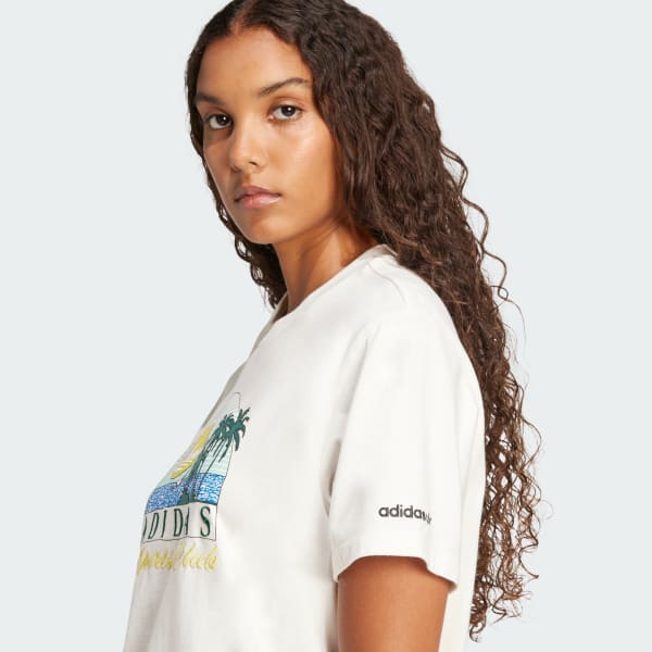 ★★Adairs★★ Trefoil Series Elevated Tee White JD0665 adidas Trefoil Series Fashion Elevated Tee - White | Free