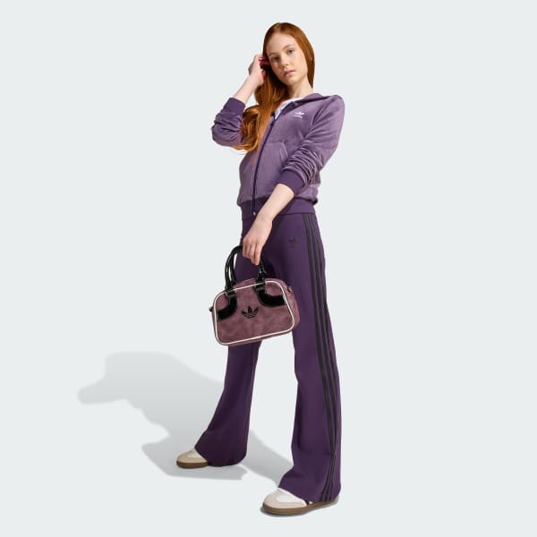 Lilla Velour Zip Hettegenser