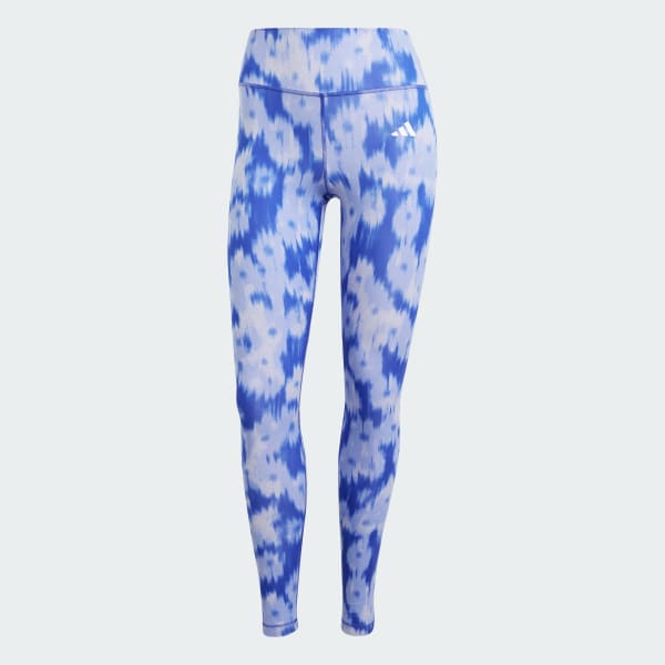modrá Optime Essentials Allover Print Flower Tie-Dye Leggings