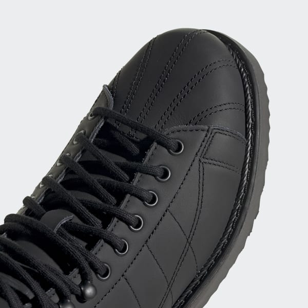 Adidas black leather boots clearance
